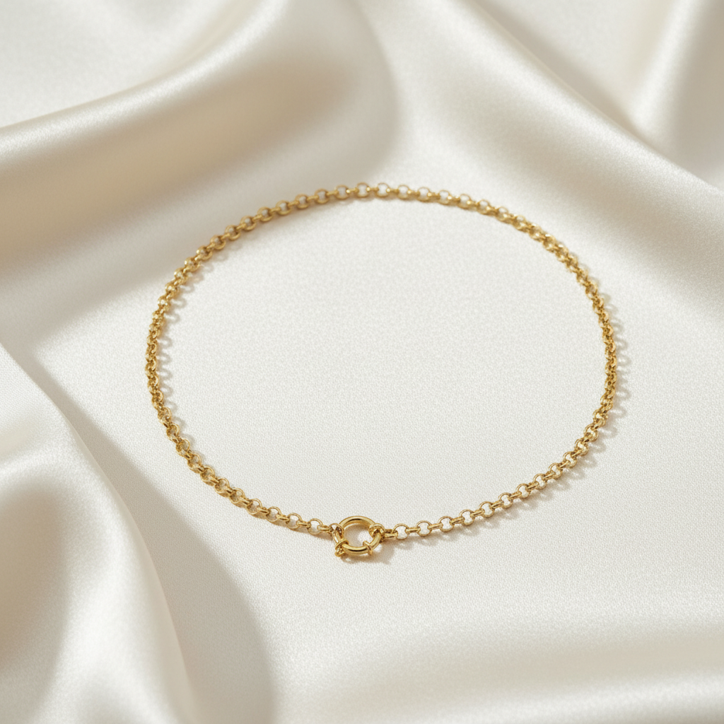 CJL Belcher 14k.                                     (0.4mm links)