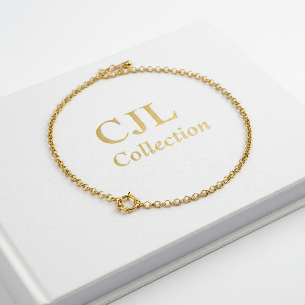 CJL Belcher 14k.                                     (0.4mm links)